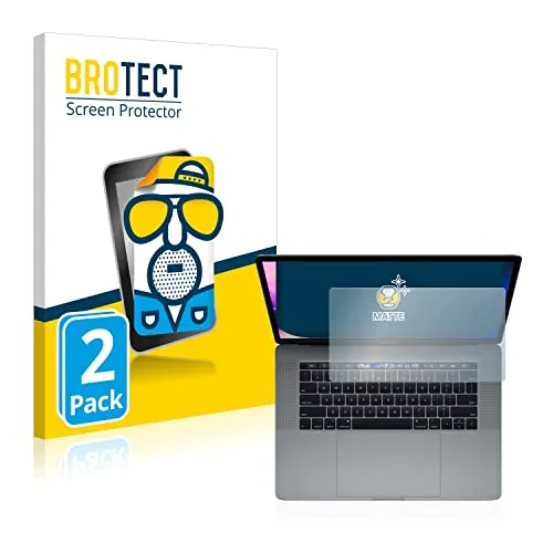 BROTECT Entspiegelungs-Schutzfolie für Apple MacBook Pro 15" 2019 (Touch Trackpad) (2 Stück) Matte Displayschutz-Folie, Anti-Fingerprint