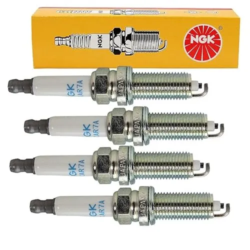 NGK 4x Zündkerze LZKAR7A für Motorräder, Nickel, 4er Pack