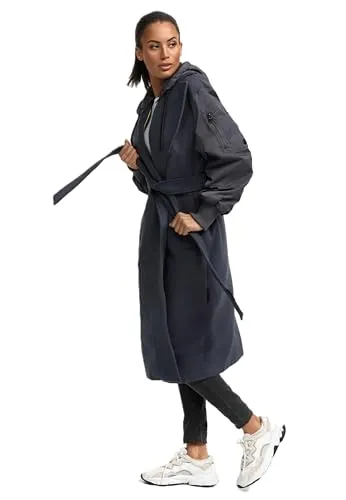 MARIKOO Damen Winterjacke N016 - Stylischer Wickelmantel mit abnehmbarer Kapuze - Funktionsjacken mit Wärme speichernder Funktion und stylischem Design, ideal für kalte Tage und Outdoor-Aktivitäten. Verfügbar in Größen XS-3XL.