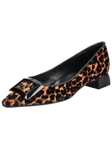 Högl Pumps Leder Pumps - Elegante Leo-Optik - Pumps mit spitzer Form und Blockabsatz, nachhaltig produziert für hohen Tragekomfort. Ideal für elegante Outfits und monochrome Looks.