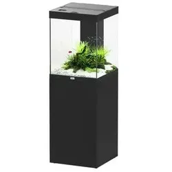 aquatlantis Aquarium Kombination Aqua Tower 163, 164 l, Schwarz - Stylisches 164 l Aquarium mit hochwertigem Floatglas und minimalistischem Unterschrank. Inklusive Technik-Set für sofortigen Start in die Aquaristik!