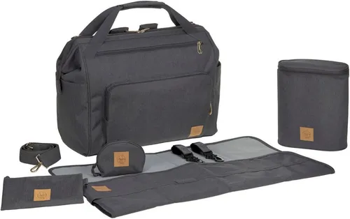 Goldie Twin Rucksack anthrazit - Wickeltasche mit zwei Fächern, ergonomisches Design und ideal für moderne Eltern, die Funktionalität und Stil schätzen.