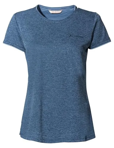 VAUDE Damen Women's Essential T-Shirt - Komfortables Sport Shirt in Dark Sea Uni, 48 EU - T-Shirts für Outdoor-Aktivitäten, schnell trocknend und pflegeleicht, ideal für Alltag und Reisen. Nachhaltig produziert mit bluesign-zertifizierten Materialien.