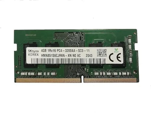 SK Hynix 4GB DDR4 3200MHz PC4-25600 1,2V 1R x 16 SODIMM Laptop Arbeitsspeicher HMA851S6CJR6N-XN OEM Paket