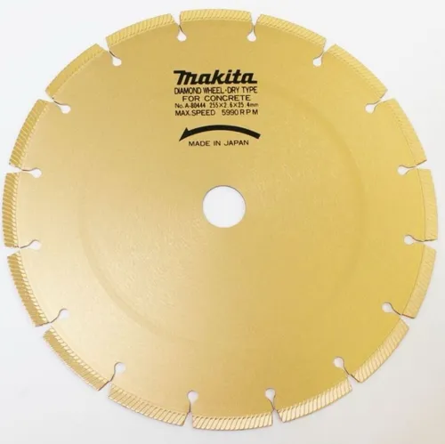 Makita A-80444 Diamantscheibe 255mm Uni-Gold - Diamantsägeblätter mit hochwertiger Goldbeschichtung für präzise Schnitte und hohe Langlebigkeit, ideal für Profis und DIY-Projekte.