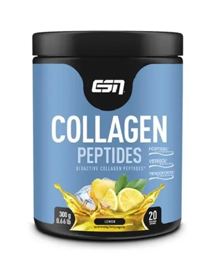 ESN Collagen Peptides Lemon 300 g - Hochwertiges Kollagen für Gelenke und Haut - Kollagen-Präparate mit patentierten bioaktiven Peptiden für Gelenkstabilität und Hautelastizität, leckerer Zitronengeschmack und made in Germany.