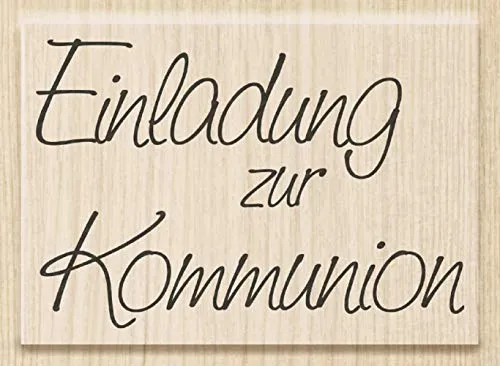Knorr Prandell 211800100 Knorr prandell 211800100 Stempel aus Holz (Kommunion & Konfirmation) Motivgröße 6,1 x 4,2 cm , Motiv: Einladung zur Kommunion