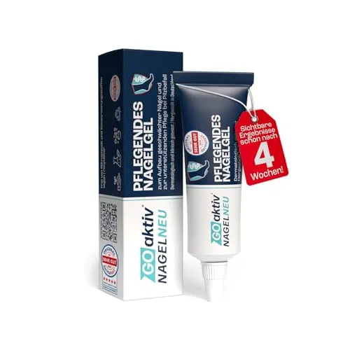 GOaktiv® NAGELNEU - Pflegendes Nagelgel für geschwächte Nägel - Nagelaufheller mit nachgewiesener Wirkung: Verbessert das Nagelbild sichtbar in nur 4 Wochen. Ideal zur intensiven Pflege bei Nagelpilz und zur Unterstützung der Nagelreparatur.