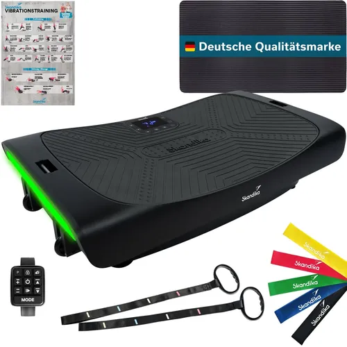 Skandika 4D Vibrationsplatte V3000 Plus – Fitnessgerät für Zuhause - Erlebe effektives Vibrationstraining mit 4D Technologie und 60 Geschwindigkeitsstufen. Ideal für ein gezieltes Ganzkörpertraining in nur 10 Minuten täglich.