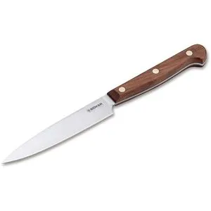BÖKER SOLINGEN® Cottage-Craft Profi Spickmesser - Handgemachtes Officemesser mit scharfer Klinge aus Kohlenstoffstahl und edlem Holzgriff – ideal für präzises Schneiden und Garnieren in der Küche, geliefert in hochwertiger Geschenkbox.