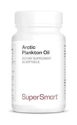 SuperSmart - Arctic Plankton Oil - Krillöl (Zooplankton) mit Omega-3-Fettsäuren - EPA, DHA & SDA - Unterstützt ein gesundes Herz-Kreislauf-System | Nicht GVO & Glutenfrei - 60 Softgels