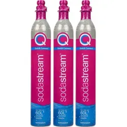 SodaStream CO2-Patrone QuickConnect, 3 Stück - Wassersprudler Zubehör für sprudelnden Genuss, einfach austauschbar und umweltfreundlich - ideal für Zuhause!