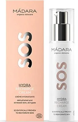 MÁDARA SOS Hydra Recharge Cream 50 ml - Tagescreme mit intensiver Feuchtigkeitspflege, ideal für trockene Haut und zur Verbesserung des Hautbildes.