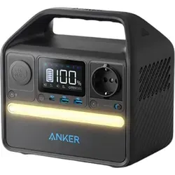 Anker PowerHouse 521 Tragbare Power Station 256 Wh - Powerstation mit 300W Leistung, ideal für Outdoor-Aktivitäten und Notfälle, ausgestattet mit mehreren Anschlüssen und leicht transportierbar.