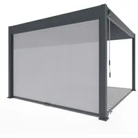 Weide Pavillon Sonnenrollo - Ausziehbare Senkrechtmarkise für Pergola - Markisen für Weide Aluminium-Pergolen, bietet perfekten Sonnenschutz und Sichtschutz. Wasserfest, stabil und UV-schutzend für mehr Privatsphäre und angenehme Temperaturen.