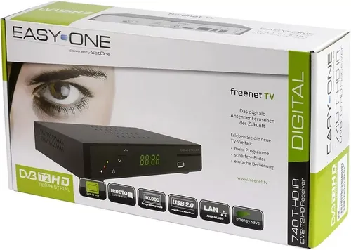 SET-ONE EasyOne 740 DVB-T2 Bundle - Freenet TV, 1080p Full HD, vielseitig und ideal für flexiblen TV-Genuss unterwegs