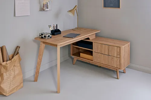 Jahnke Eckschreibtisch WAVE C 150 E - Modernes Design für Ihr Home Office - Kinderschreibtische mit wechselseitigem Aufbau und Kabeldurchführung, ideal für ergonomisches Arbeiten und kreatives Gestalten.