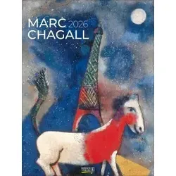 Korsch Verlag Kunstkalender 2026 - Marc Chagall - Kalender mit traumhaften Motiven von Marc Chagall, die ein Fest der Farben bieten. Ideal für Kunstliebhaber, die ihren Wänden einen besonderen Akzent verleihen möchten.