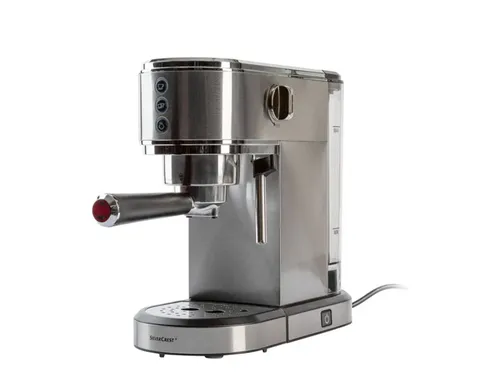 SilverCrest Siebträgermaschine Slim SSMS 1350 B2 - Siebträgermaschine für perfekten Espresso, 15-bar-Pumpe für optimale Crema, schwenkbare Milchaufschäumdüse und programmierbare Tassenmenge.