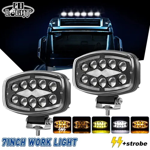 SAMETRUCK LED Fernscheinwerfer 12V/24V - Hochwertiger Zusatzscheinwerfer mit 2200 Lumen Lichtstärke, robustem Metallgehäuse und IP67 Schutzklasse – ideal für PKW, LKW und Baumaschinen.