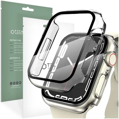 TECH-PROTECT CASE FÜR APPLE WATCH 7 8 9 41MM DEFENSE360 SCHUTZ TRANSPARENT