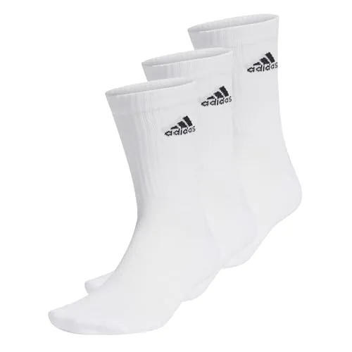 adidas Unisex Cushioned Crew Socken, 3 Paar White/Black 37-39