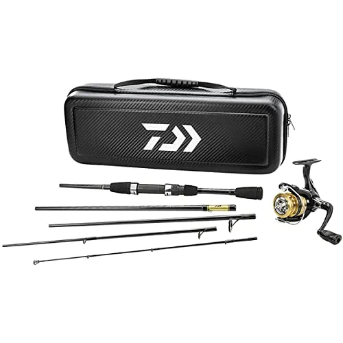 Daiwa CC20F635ML Carbon Case Travel Spinning Combo - Angelset mit unendlicher Rücklaufsperre und robustem Design, ideal für frische Gewässer und unterwegs.