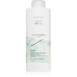 WELLA Nutricurls Waves Shampoo 1000ml - Feuchtigkeitsspendendes Shampoo für lockiges Haar, ideal zur Definition von Wellen und zur Bekämpfung von Frizz. Perfekt für geschmeidige und gepflegte Locken!