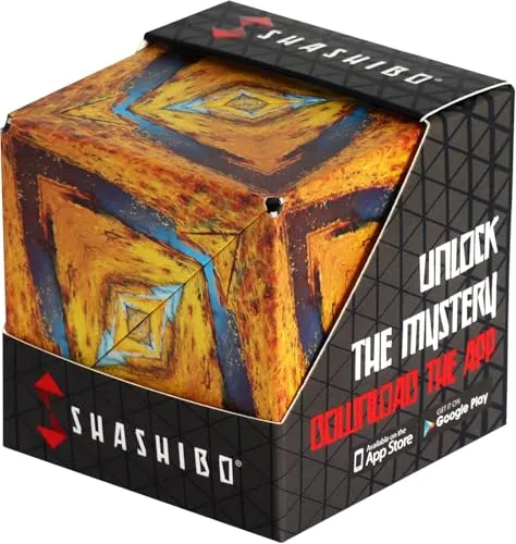 Shashibo Formwechsel-Box – Preisgekrönter, patentierter Zappelwürfel mit 36 Seltenerdmagneten – lässt Sich in über 100 Formen verwandeln (Savannah)