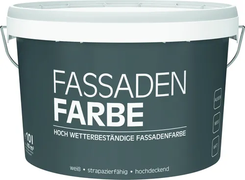 Primaster Fassadenfarbe 10 L weiß - Hochwertige Fassadenfarbe für langlebigen Schutz und brillante Optik, ideal für alle Außenwände.