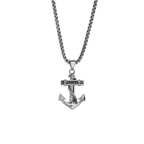 Halskette Herren Edelstahl mit Anker Anhänger – Geschenkidee - Stilvolle Herren-Halskette aus Edelstahl mit Anker-Anhänger, ideal als Geschenk. Inklusive Geschenkverpackung. Perfekt für besondere Anlässe wie Geburtstage und Jahrestage.