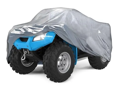 Walser Abdeckplane Quad All Weather, Quad Abdeckplane wasserdicht, Quad Garage, Quad Zubehör, UV-beständige Quad Abdeckplane auch für E Quad, Quad Plane, wetterfeste Abdeckung Plane Silber S