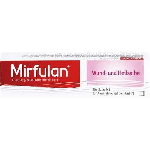 Mirfulan Wund- und Heilsalbe - Arzneimittel zur schnellen Heilung wunde Haut mit Zinkoxid und Lebertran, ideal für die Unterstützung der Hautregeneration und Linderung von Juckreiz.