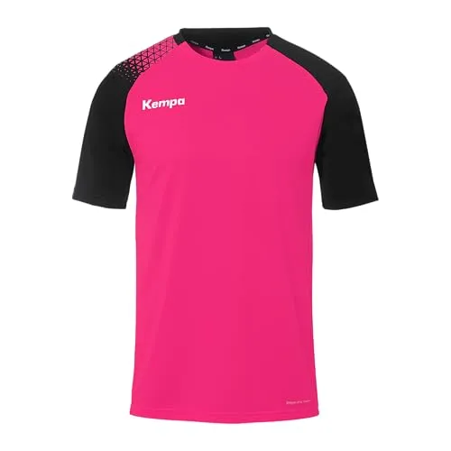 Kempa Herren Ambition 28 Shirt Trikot, Magenta/Schwarz, 152 EU - Sportliches Kurzarm T-Shirt und Handball-Trikot für Herren. Atmungsaktiv und schnell trocknend dank 2face dry tech. Hergestellt aus 100% recyceltem Polyester für umweltbewusste Sportler.