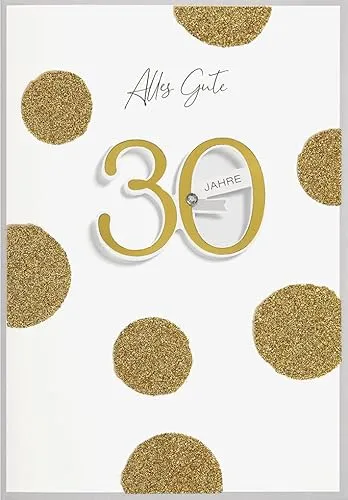 Geburtstagskarte zum 30. Geburtstag Lifestyle - Zahlenkarte - 11,6 x 16,6 cm