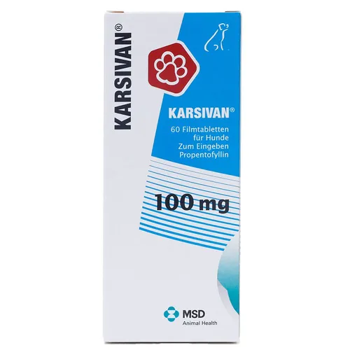 Karsivan 100 veterinär Filmtabletten - Speziell für ältere Hunde, verbessert Durchblutung und Vitalität bis ins hohe Alter