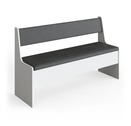 Vicco Sitzbank Roman, Weiß/Anthrazit, 136 x 42 cm - Sitzbänke mit Truhenfunktion, gepolstert für zusätzlichen Komfort und ideal für Laminatböden.