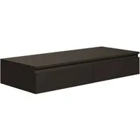 Selsey Schminktisch BEMMI - Moderner Hängeschreibtisch mit 2 Schubladen, 120 cm, Schwarz - Schminktische mit 2 praktischen Schubladen für optimalen Stauraum, ideal für ein stylisches und organisiertes Zuhause.