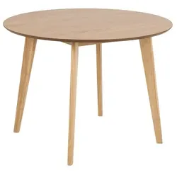 Runder Esstisch 105 cm Robin - Esstisch aus stabilem Massivholz, ideal für 4 Personen, mit abwischbaren Oberflächen für einfache Pflege. Perfekt für gemütliche Esszimmer!