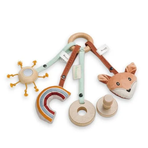 hauck Play Catching S, Fox - Baby Aktivitätsring ab Geburt Kompatibel mit Play Tray Spielbrett für Alpha+, Beta+ & Arketa Holzhochstuhl, Kinderwagen Spielzeug Fördert Auge Hand Koordination