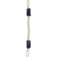 Türkordel Klemmschutz Türstopper Set für Kinder - Sicherer Türstopper aus weichem Stoff, schützt vor Einklemmen. Modernes Design in Creme, ideal für Familien mit kleinen Kindern. Maße: 5x5 cm, Höhe: 57 cm.