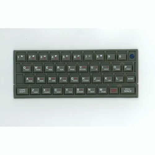 Gummimatte Tastatur grau für Sinclair ZX Spectrum 16k / 48k Retro Neu