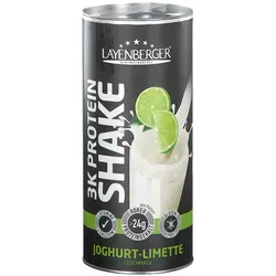 Layenberger 3k Protein Shake Joghurt-Limette Pulver - Arzneimittel für eiweißreiche Ernährung, angereichert mit Vitaminen und Calcium für optimale Fitness und Muskelaufbau.