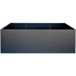 Herstera Metall Pflanzkübel "Cube" rechteckig, anthrazit - Pflanzkübel aus pulverbeschichtetem Stahl, modern und langlebig, ideal für kreative Garten- und Balkonideen.