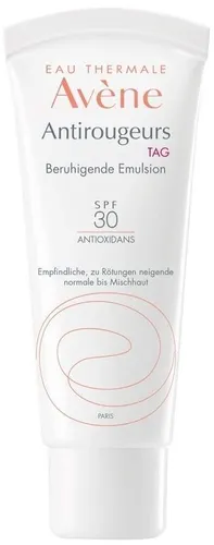 Avène Antirougeurs Day Emulsion SPF30 - Beruhigende Tagespflege - Tagespflege mit antioxidativer Wirkung, schützt die Haut vor Rötungen und UV-Strahlen, ideal für empfindliche Haut.