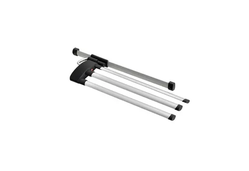 Hailo Teleskop-Handtuchhalter 3133101 Secco Alu Line - Zubehör für Leitern & Gerüste, platzsparender 3-armiger Handtuchhalter aus Aluminium für effiziente Raumnutzung und einfache Montage.
