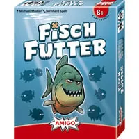 Fischfutter Kartenspiel - Unterhaltsames Kartenspiel für 2-5 Spieler, ideal für Familienabende, mit einer Spieldauer von nur 15 Minuten – Spaß für Kinder ab 8 Jahren!