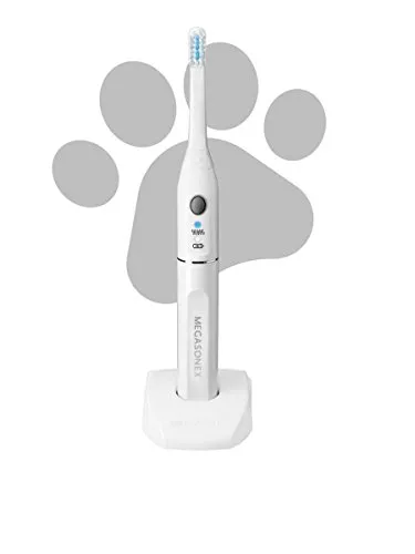 Megasonex M8 Ultraschall-Zahnbürste für Hunde - Elektrische Hundezahnbürste mit oder ohne Vibration für kleine & große Hunde