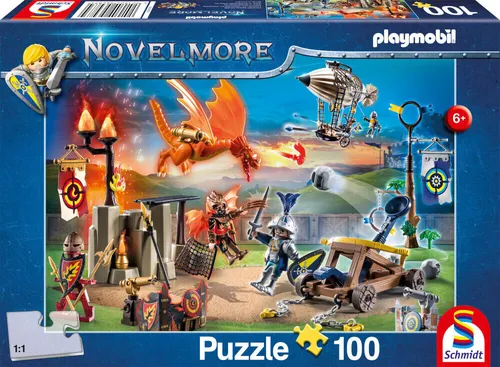 Puzzle Playmobil Novelmore, Der Turnierplatz, 100 Teile