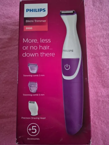 Philips BikiniGenie Damenrasierer (BRT383/15) - Damenrasierer mit Bikini Trimmer Kopfschutz, perfekt für die schonende Haarentfernung im Intimbereich. Abwaschbar, nass- & trockenanwendbar, schnurlos und im praktischen Kit mit Tasche.
